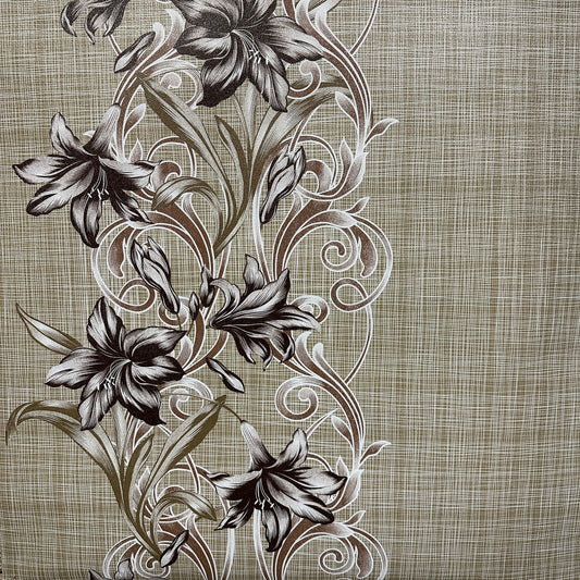 Тапет в кафяво с елегантни цветя Floral Elegant | Decoratis