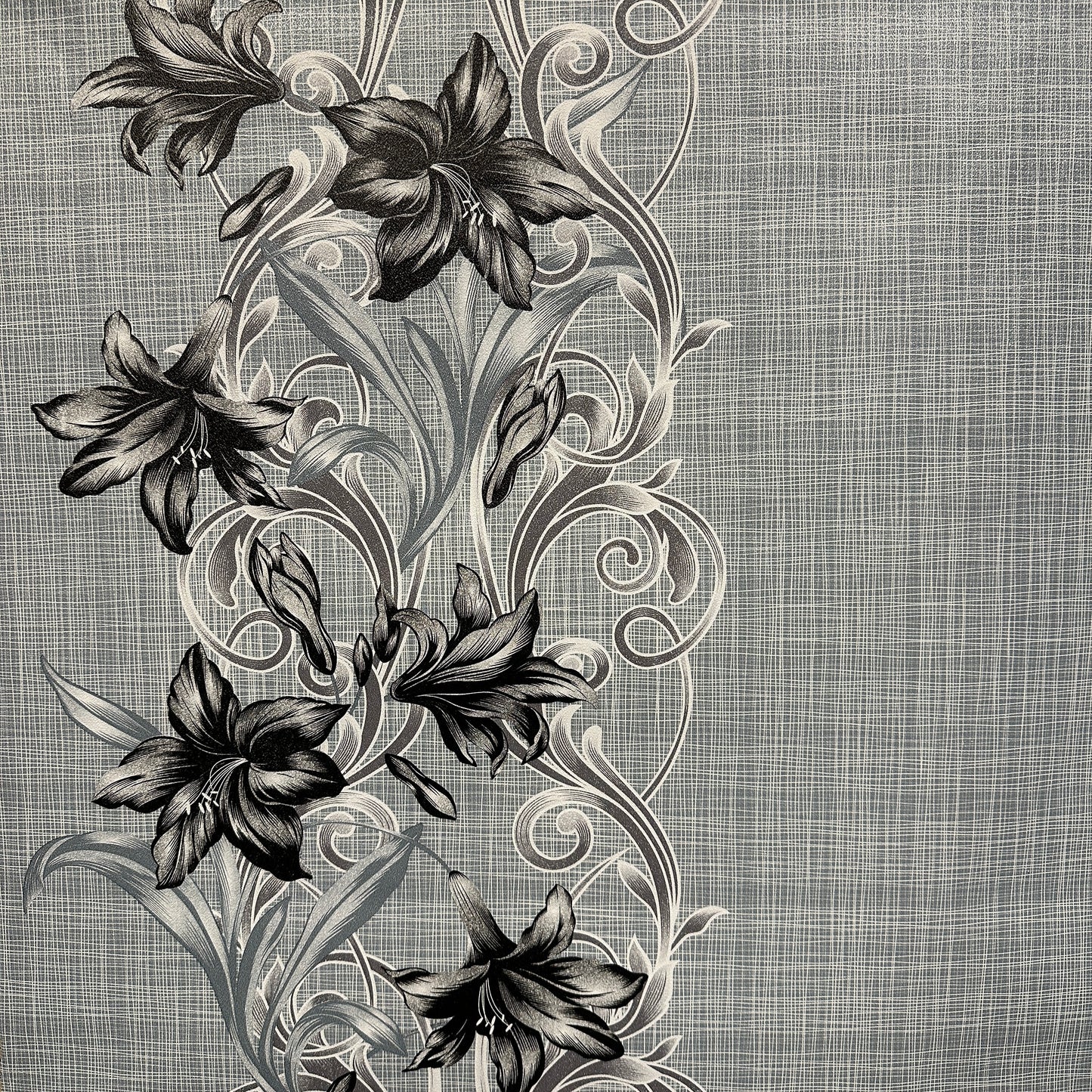 Тапет в сиво с елегантни цветя Floral Elegant | Decoratis