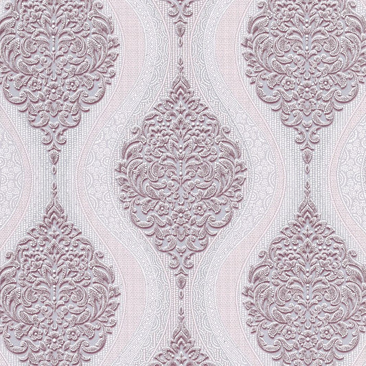 Тапет в лилаво с бароков дизайн Impearial Baroque | Decoratis