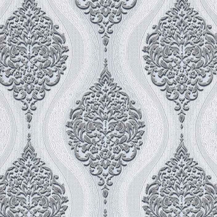 Тапет в сиво с бароков дизайн Imperial Baroque | Decoratis
