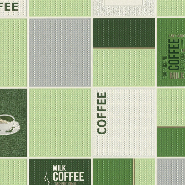 Тапет в зелено Coffee | Decoratis