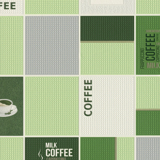 Тапет в зелено Coffee | Decoratis