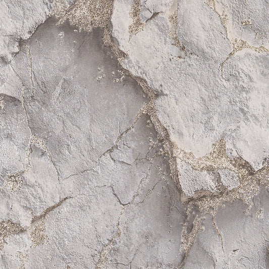 Тапет със светло сив камък Storm Stone | Decoratis