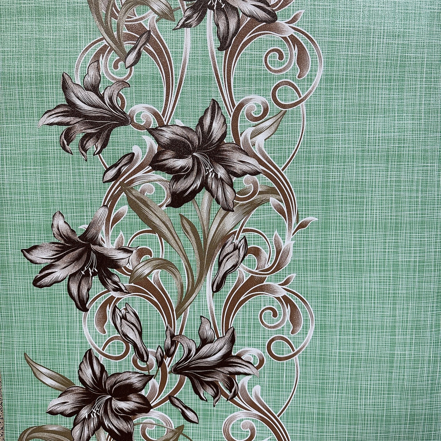 Тапет в зелено с елегантни цветя Floral Elegant | Decoratis