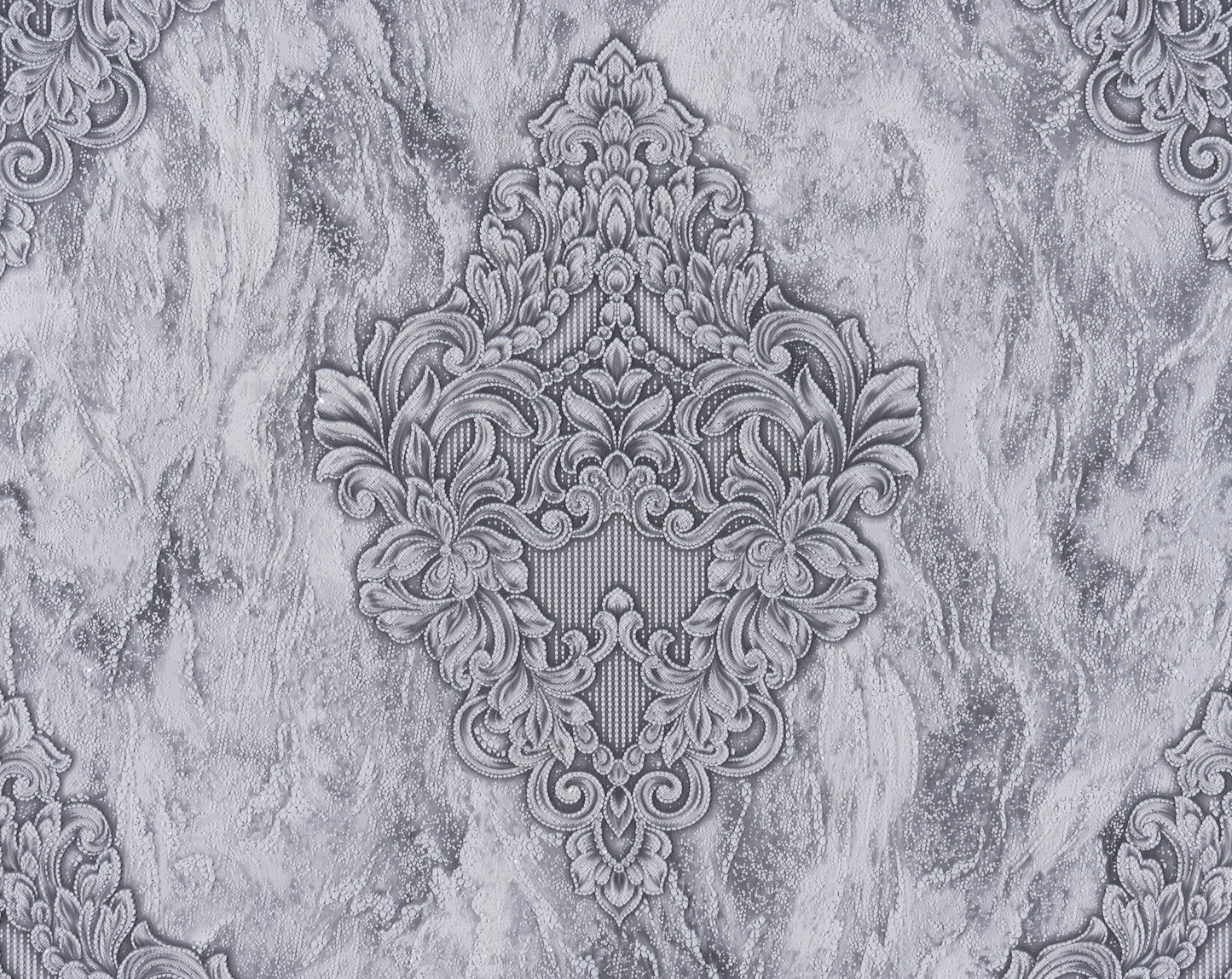 Тапет в сиво с бароков дизайн Baroque Royale | Decoratis