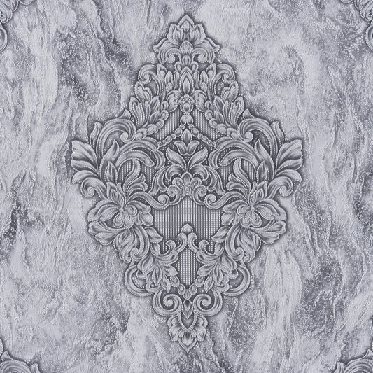 Тапет в сиво с бароков дизайн Baroque Royale | Decoratis