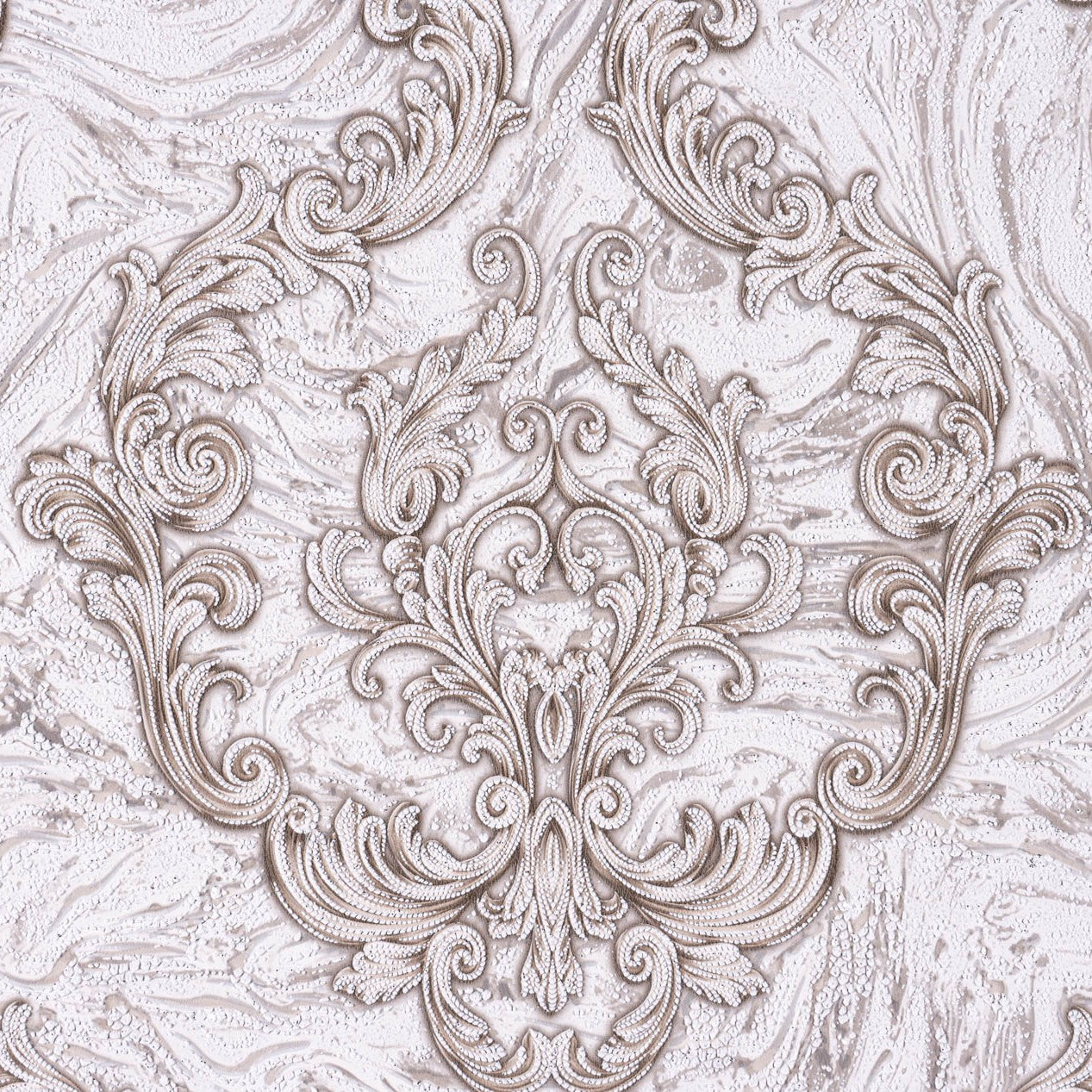 Тапет  в розово злато с бароков дизайн Baroque Elegance | Decoratis