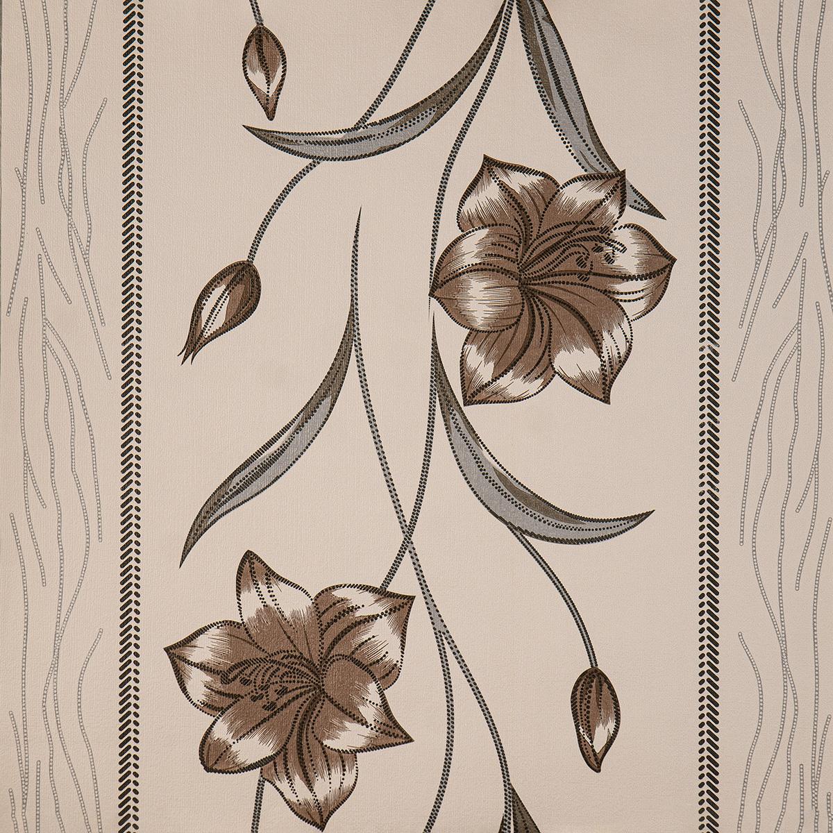 Тапет в бежово с флорални мотиви Verdant Vista | Decoratis