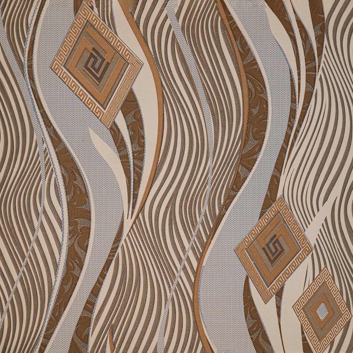 Винтидж тапет в кафяво с орнаменти Retro Glamour | Decoratis