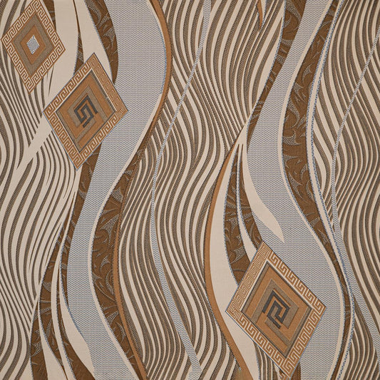 Винтидж тапет в кафяво с орнаменти Retro Glamour | Decoratis