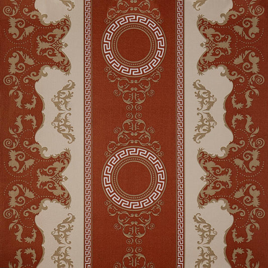 Тапет в бежово и червено с бароков дизайн Vintage Heritage | Decoratis