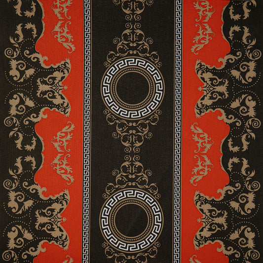 Тапет в черно и червено с барокови мотиви Vintage Heritage | Decoratis