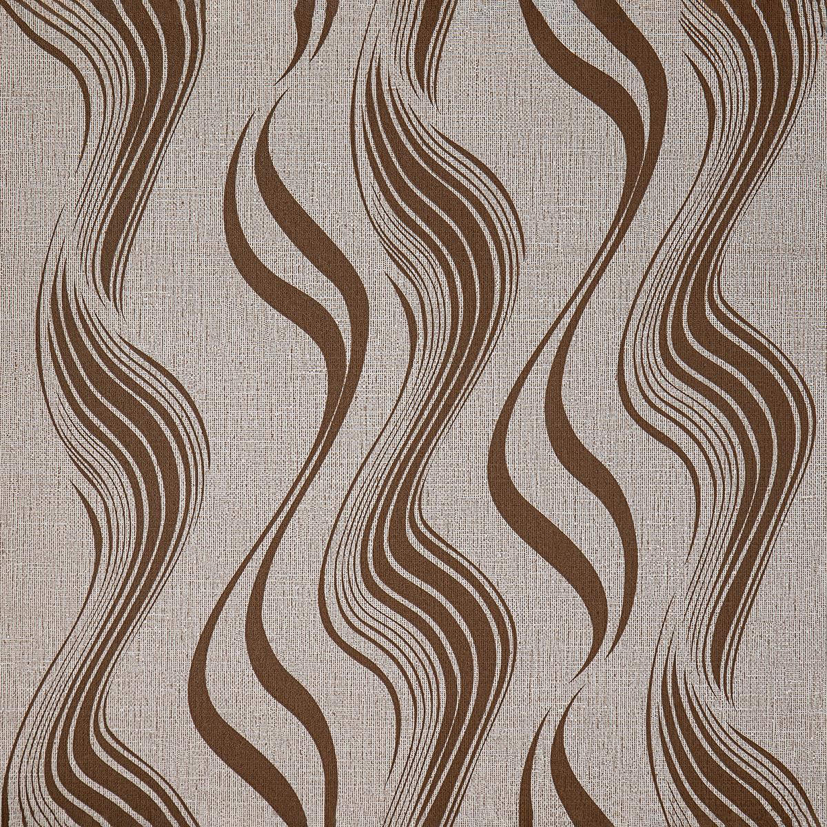 Тапет с кафяви абстрактни вълни Enigma Waves | Decoratis