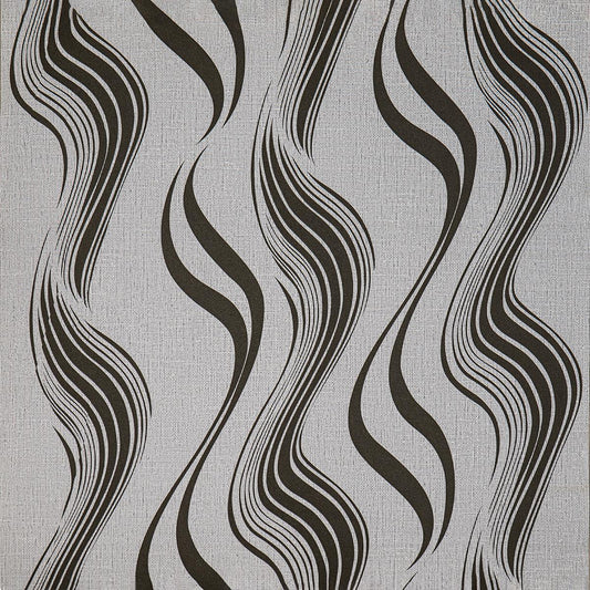 Абстрактен тапет с вълнообразни мотиви сив Enigma Waves | Decoratis