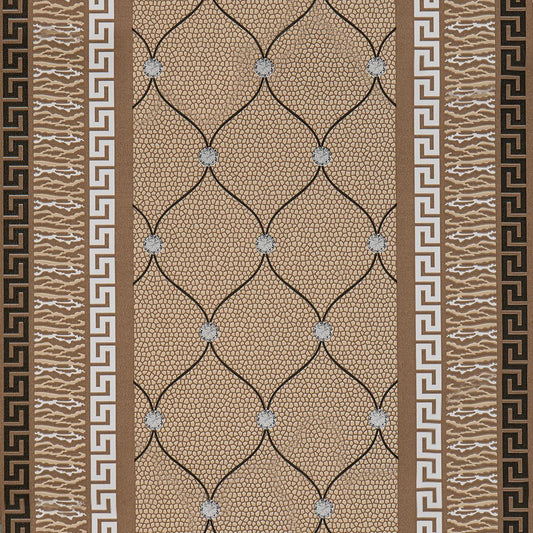 Тапет с ретро дизайн в кафяво Classic Couture | Decoratis