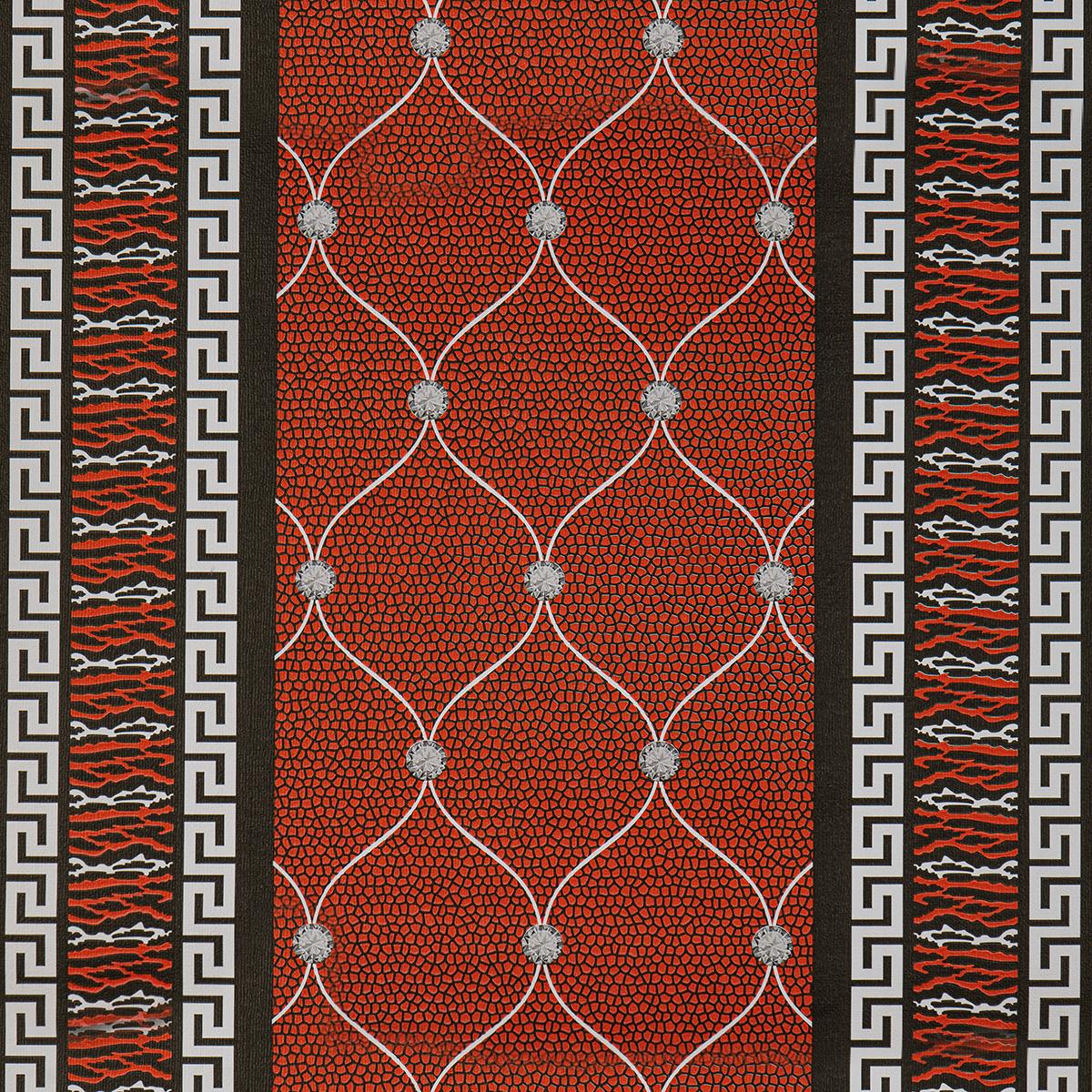 Тапет с ретро дизайн в червено Classic Couture | Decoratis