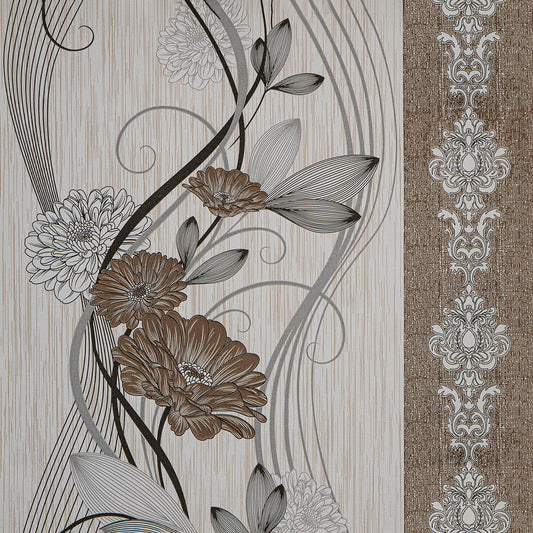 Тапет в бежово с нежни цветя Spring Serenade | Decoratis