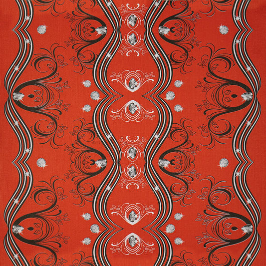 Тапет в червено винтидж Retro Revival | Decoratis