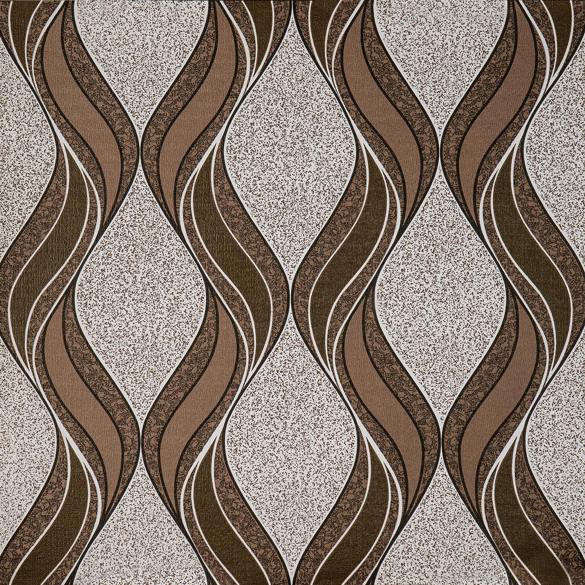 Тапет в кафяво с геометрични мотиви Symmetry Fusion | Decoratis