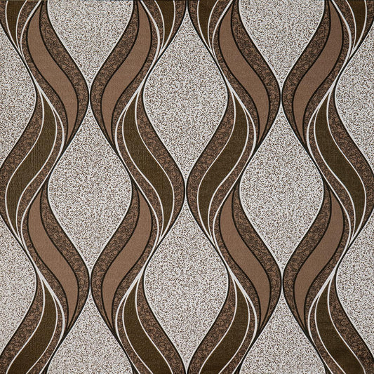 Тапет в кафяво с геометрични мотиви Symmetry Fusion | Decoratis