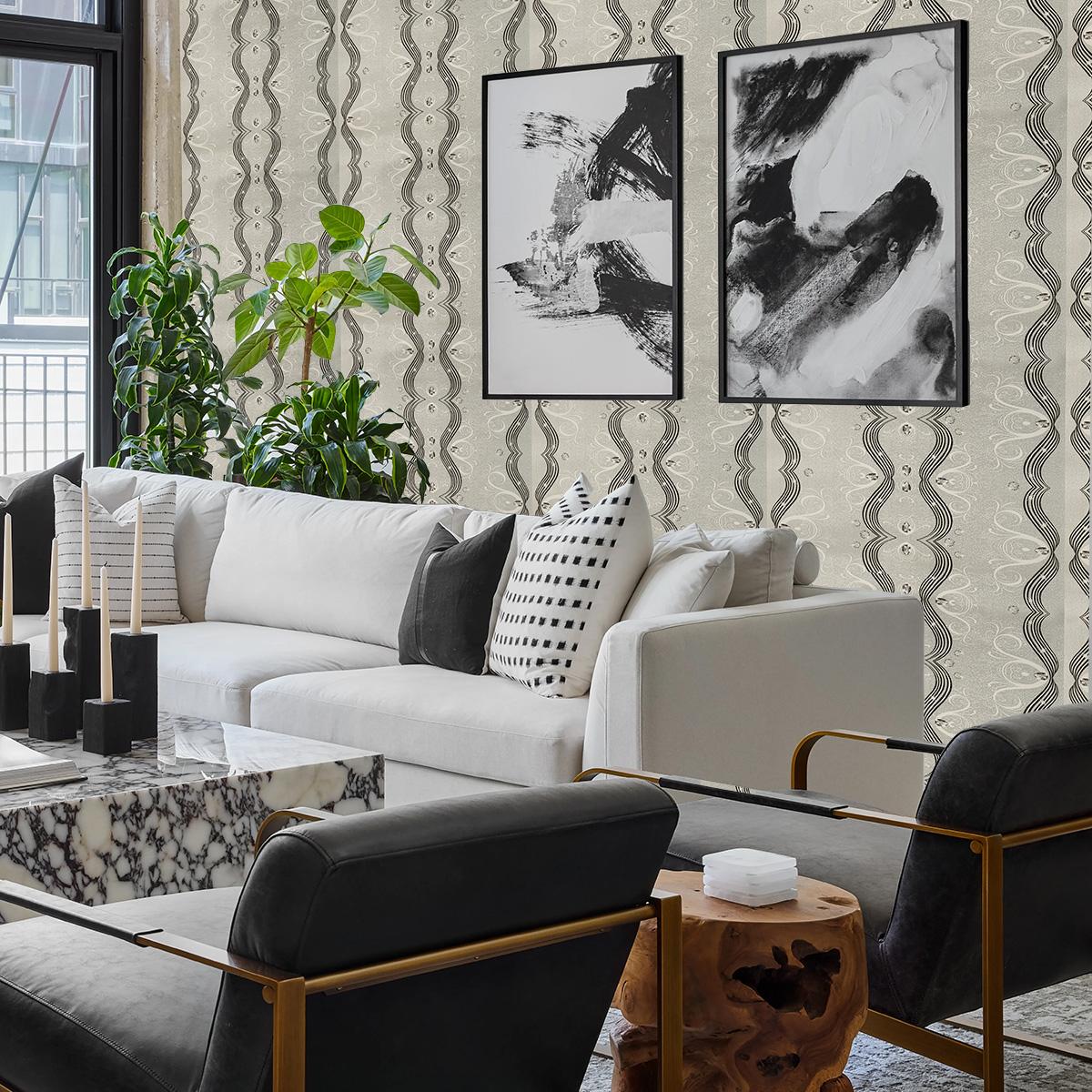 Тапет в сребро винтидж Retro Revival | Decoratis