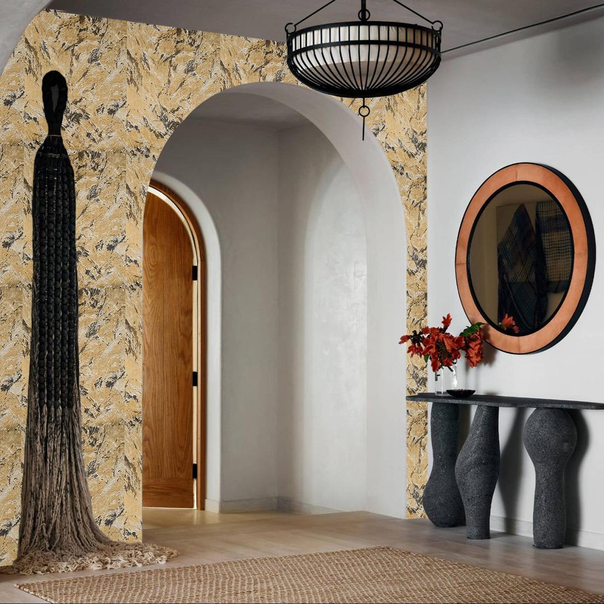 Тапет златно-черен Mysterio | Decoratis