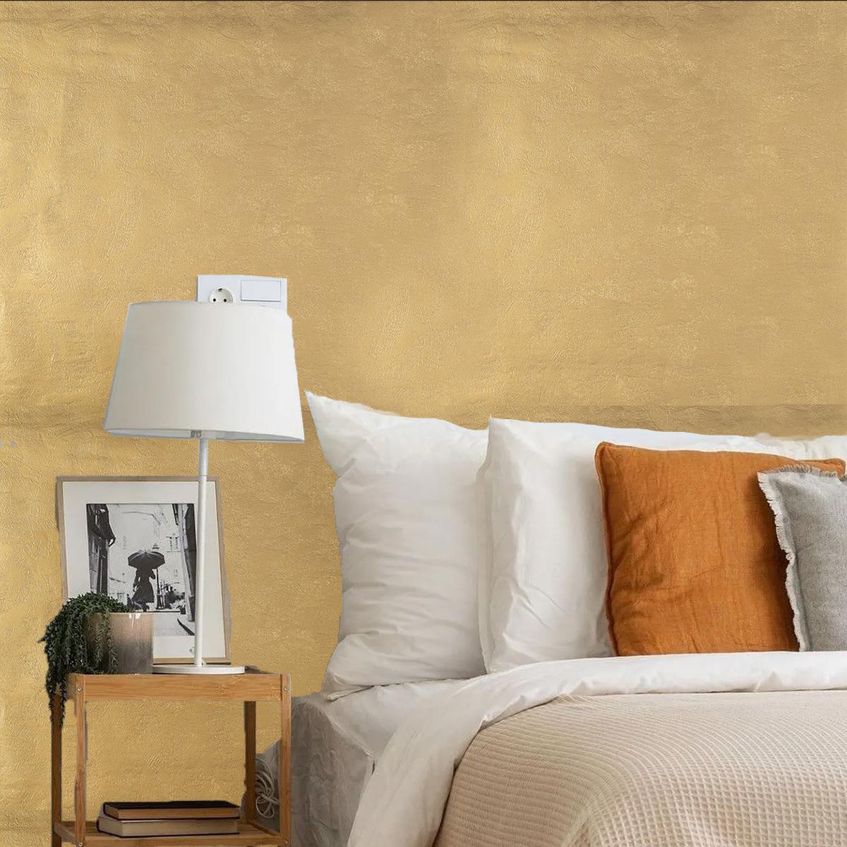 Златен лускозен тапет с текстура Veridian | Decoratis