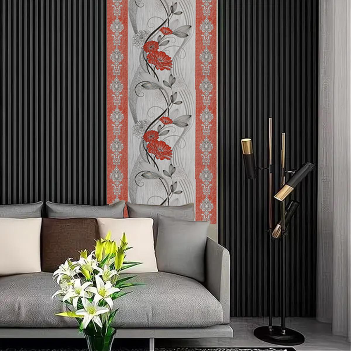 Тапет в червено с нежни цветя Spring Serenade | Decoratis