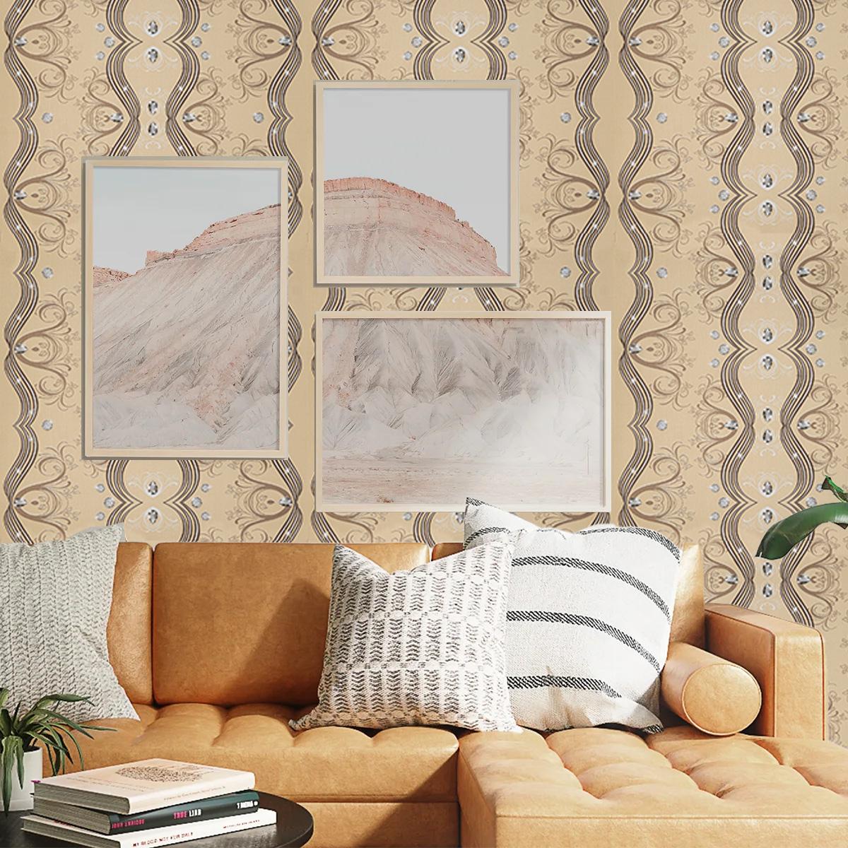 Тапет в бежово с текстура Retro Revival | Decoratis