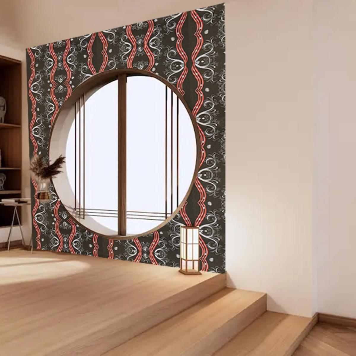 Тапет в черно с червено Retro Revival | Decoratis